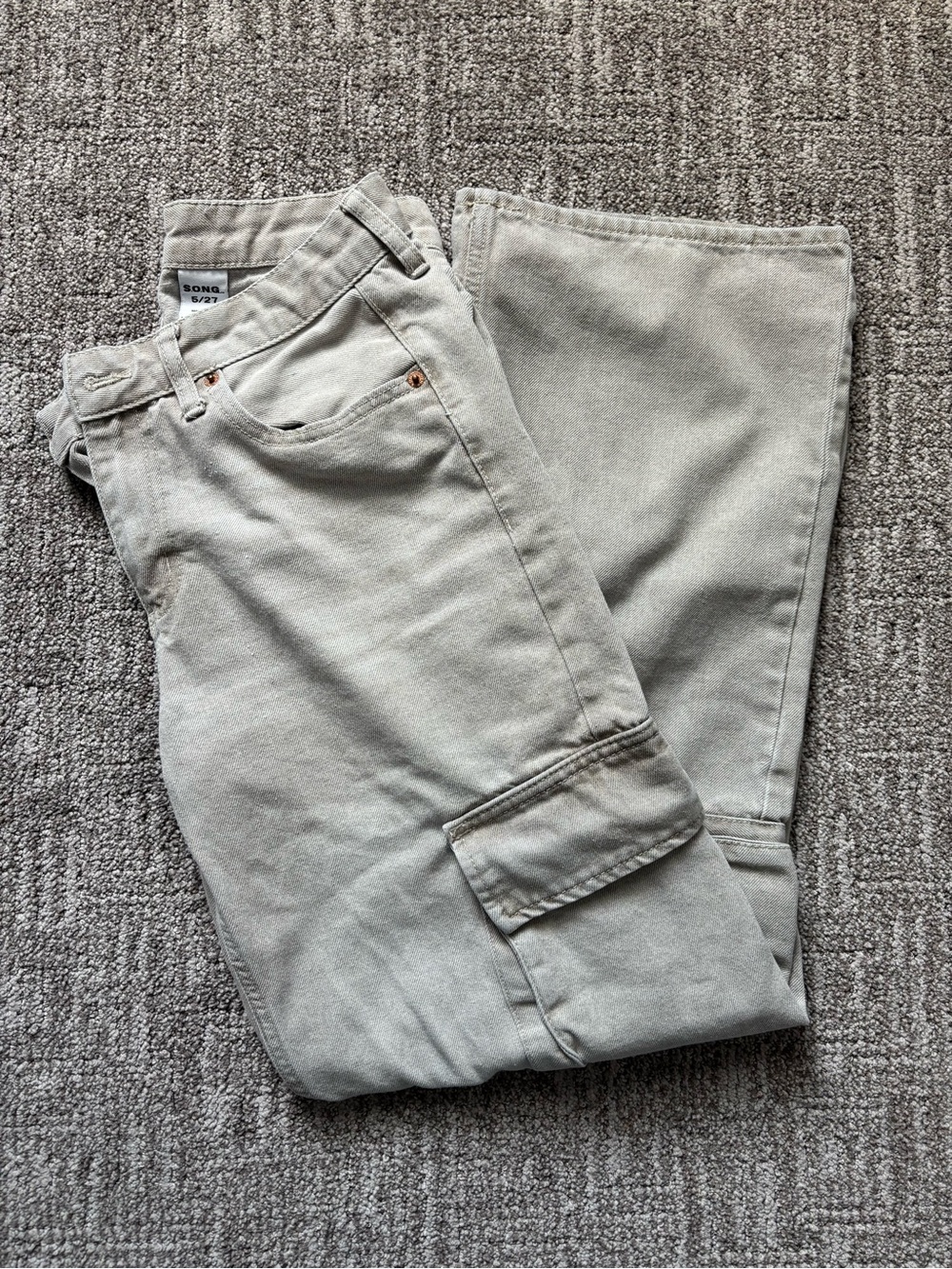 Men's Light Gray Cargo Pants